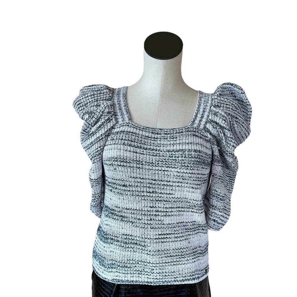 NWT Ted Baker London Aspel Cotton Puff Sleeves Detailed Sweater - Picture 9 of 10